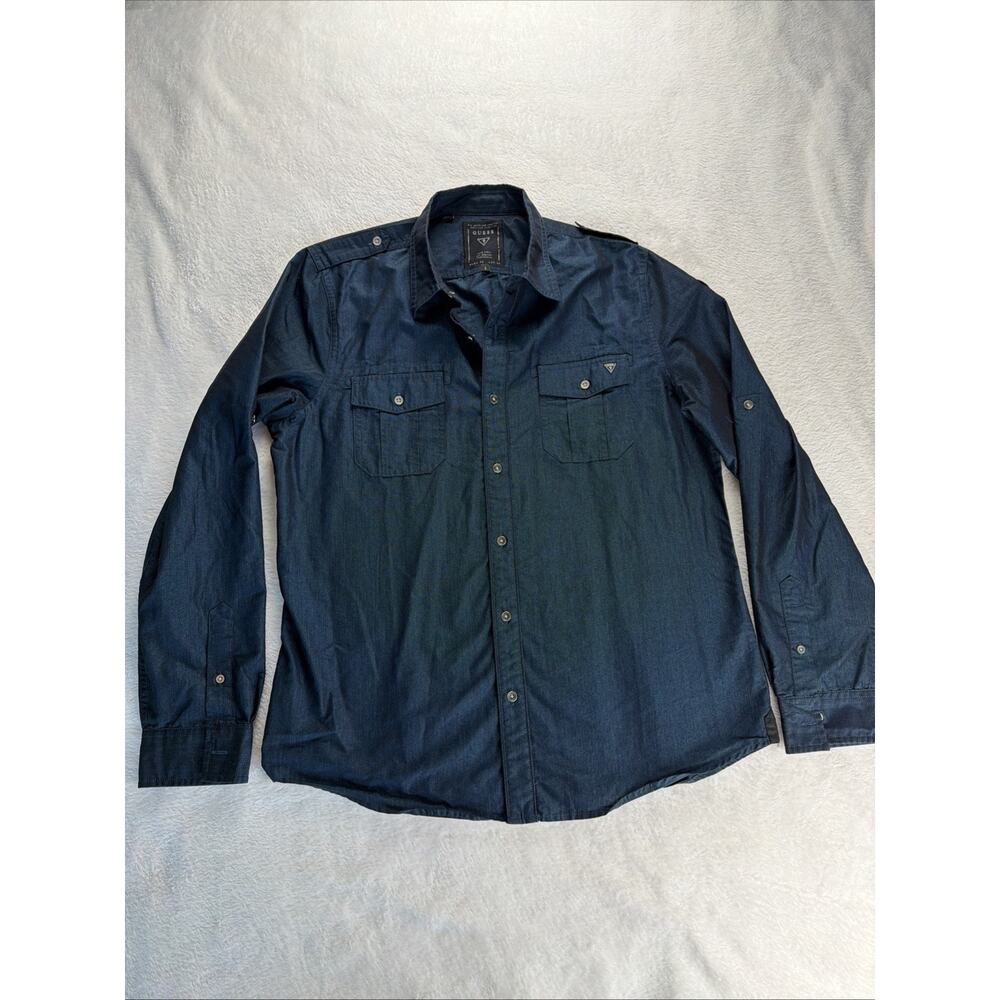 Guess Button Up Long Sleeve Men L